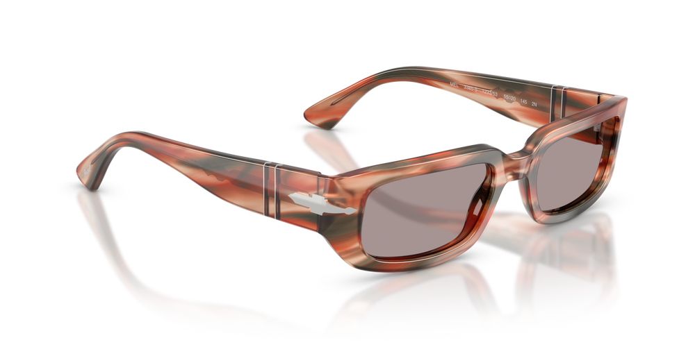 Persol PO3385S - Mel with Striped Red &amp; Green Frame and Violet Lenses - Image 3