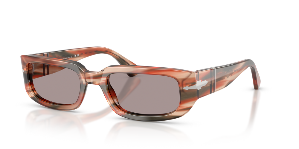 Persol PO3385S - Mel with Striped Red &amp; Green Frame and Violet Lenses - Image 1