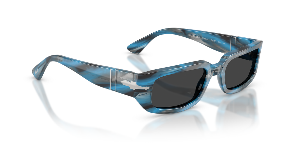 Persol PO3385S - Mel con Montatura Striato Blu e Grigio e Lenti Nero - Immagine 3