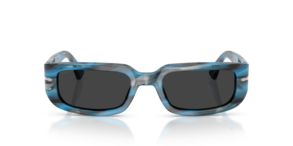 Persol PO3385S - Mel con Montatura Striato Blu e Grigio e Lenti Nero - Immagine 2