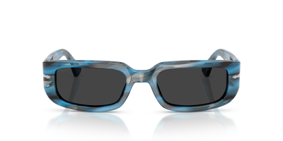 Persol PO3385S - Mel con Montatura Striato Blu e Grigio e Lenti Nero - Immagine 2