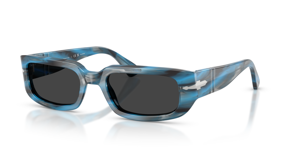 Persol PO3385S - Mel con Montatura Striato Blu e Grigio e Lenti Nero - Immagine 1
