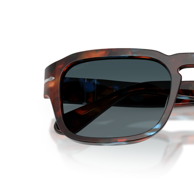 Persol PO3386S with Tortoise Brown &amp; Pearl Blue Frame and Blue Lenses – Variant Image
