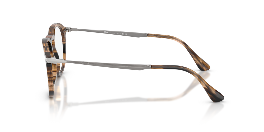 Persol PO3387V - Pier with Striped Black &amp; Greish Brown Frame - Image 4