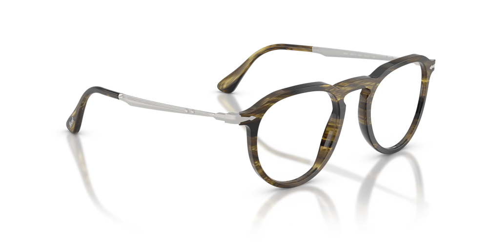 Persol PO3387V - Pier with Striped Black &amp; Olive Green Frame - Image 3