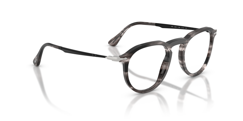Persol PO3387V - Pier with Striped Black &amp; Grey Frame - Image 3