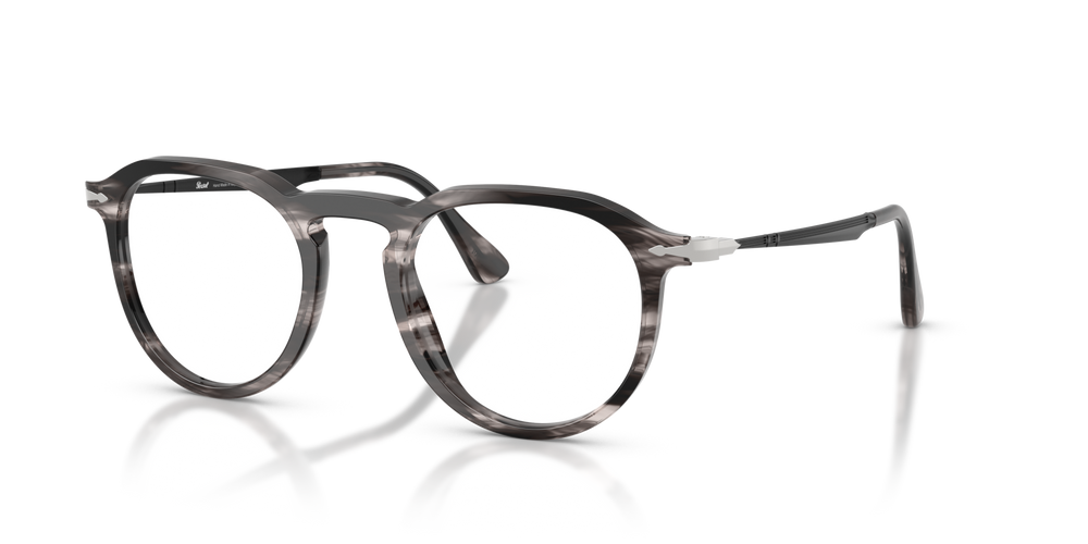 Persol PO3387V - Pier with Striped Black &amp; Grey Frame - Image 1