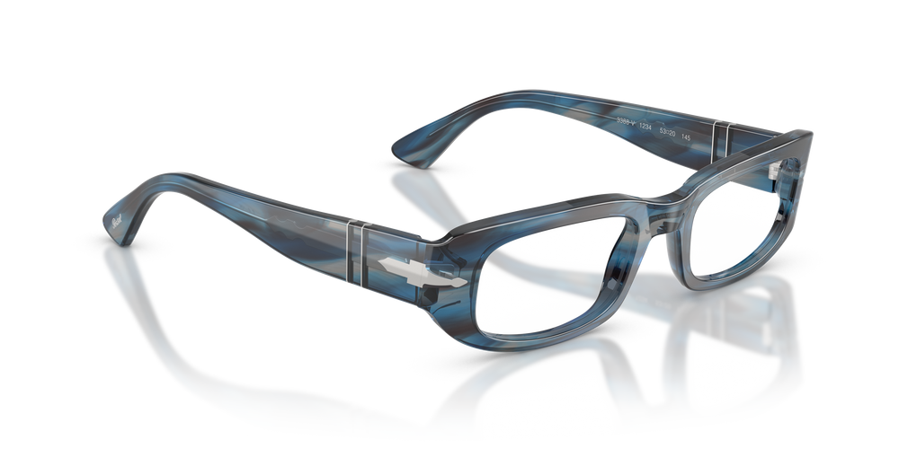 Persol PO3388V avec Monture Rayé Bleu et Gris - Image 3