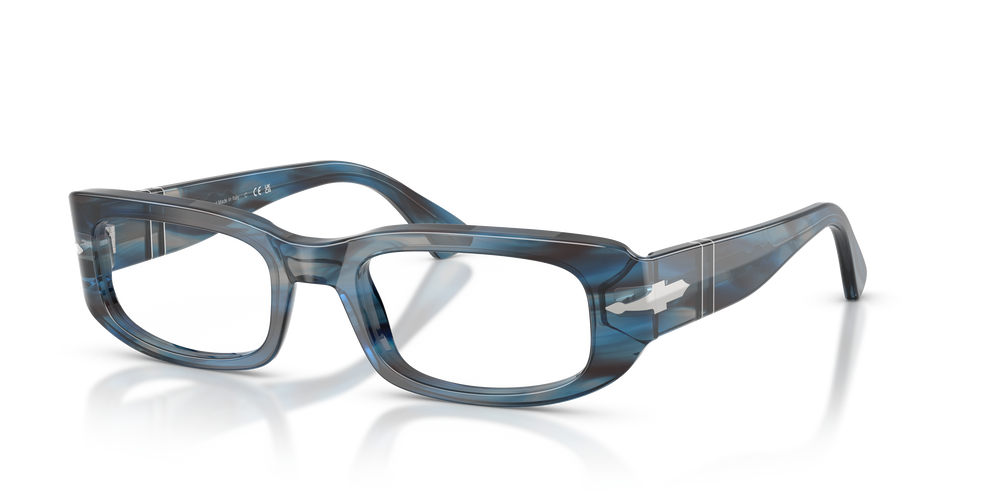 Persol PO3388V avec Monture Rayé Bleu et Gris - Image 1