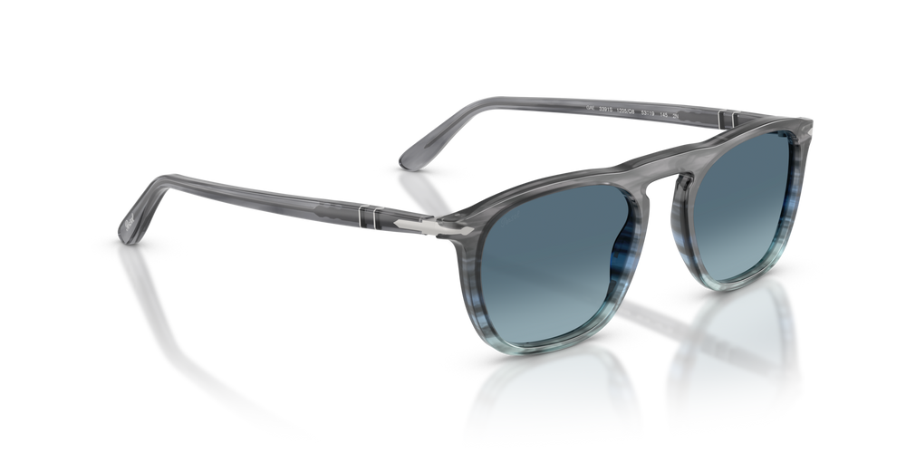 Persol PO3391S - Gae con Montura Gris de rayas degradado a azul y Lentes Azul - Imagen 3