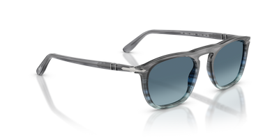 Persol PO3391S - Gae con Montura Gris de rayas degradado a azul y Lentes Azul - Imagen 3