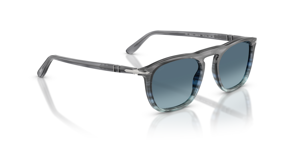 Persol PO3391S - Gae con Montatura Striped Grey Gradient Blue e Lenti Blu - Immagine 3