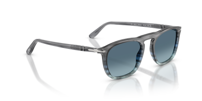 Persol PO3391S - Gae con Montatura Striped Grey Gradient Blue e Lenti Blu - Immagine 3
