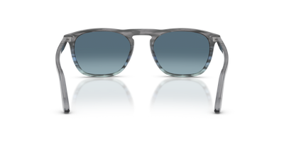 Persol PO3391S - Gae with Striped Grey Gradient Blue Frame and Blue Lenses - Image 5
