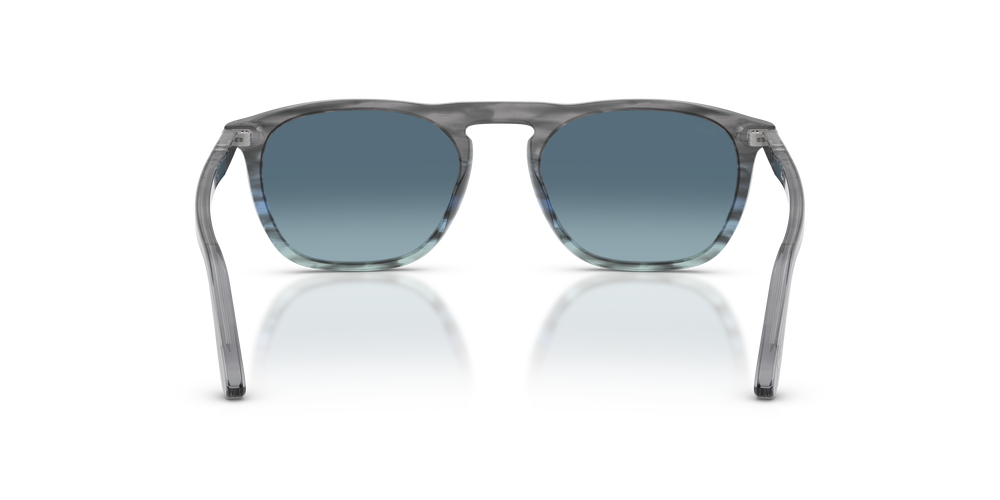 Persol PO3391S - Gae con Montatura Striped Grey Gradient Blue e Lenti Blu - Immagine 5