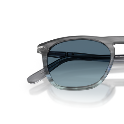Persol PO3391S - Gae with Striped Grey Gradient Blue Frame and Blue Lenses – Variant Image