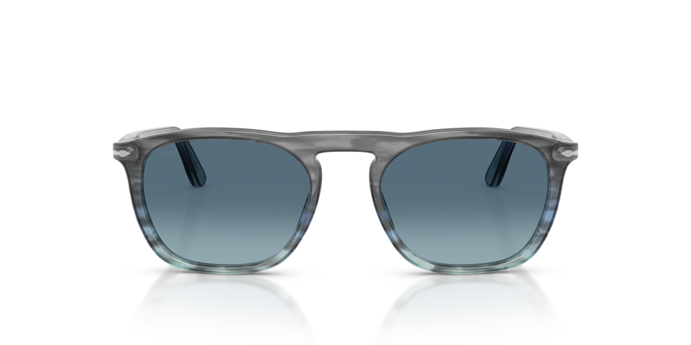 Persol PO3391S - Gae with Striped Grey Gradient Blue Frame and Blue Lenses - Image 2
