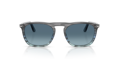 Persol PO3391S - Gae with Striped Grey Gradient Blue Frame and Blue Lenses - Image 2