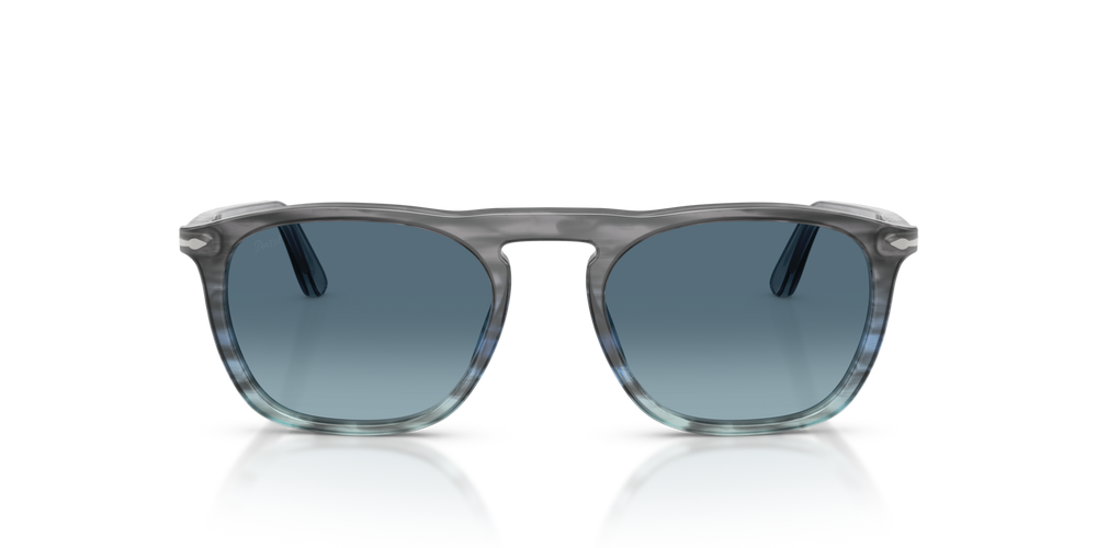 Persol PO3391S - Gae with Striped Grey Gradient Blue Frame and Blue Lenses - Image 2