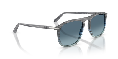 Persol PO3392S with Striped Grey Gradient Blue Frame and Blue Lenses - Image 3