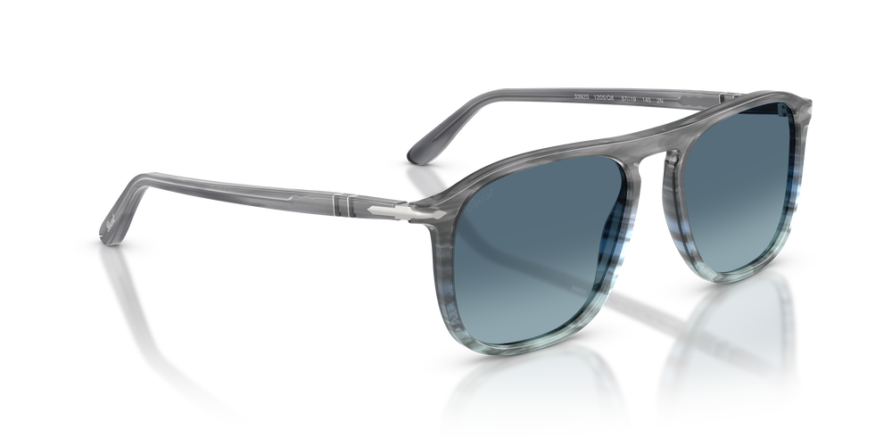 Persol PO3392S mit Striped Grey Gradient Blue Gestell und Blau Gläsern - Bild 3