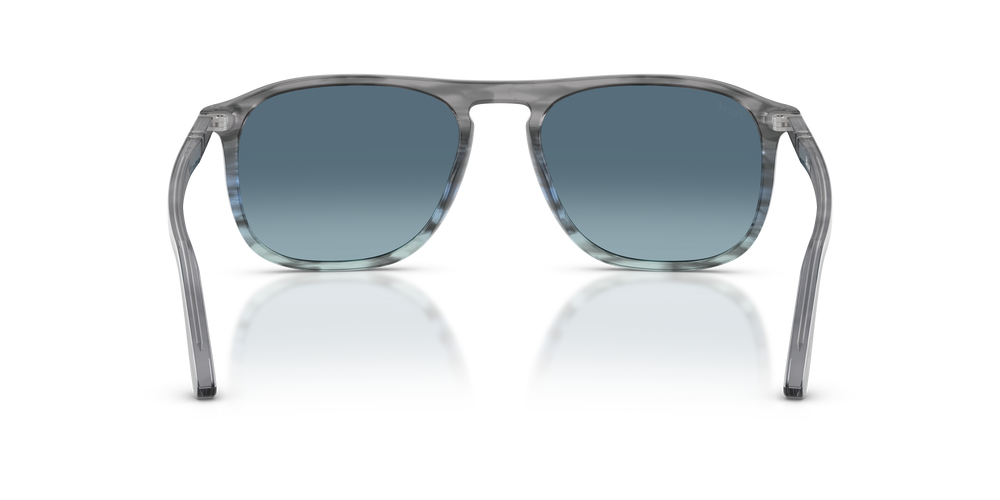Persol PO3392S mit Striped Grey Gradient Blue Gestell und Blau Gläsern - Bild 5