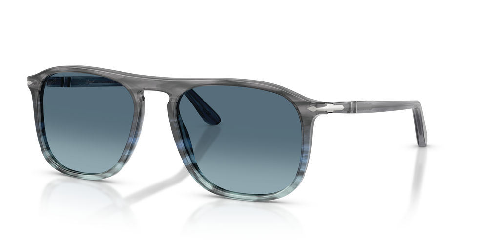 Persol PO3392S mit Striped Grey Gradient Blue Gestell und Blau Gläsern - Bild 1