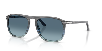 Persol PO3392S mit Striped Grey Gradient Blue Gestell und Blau Gläsern - Bild 1