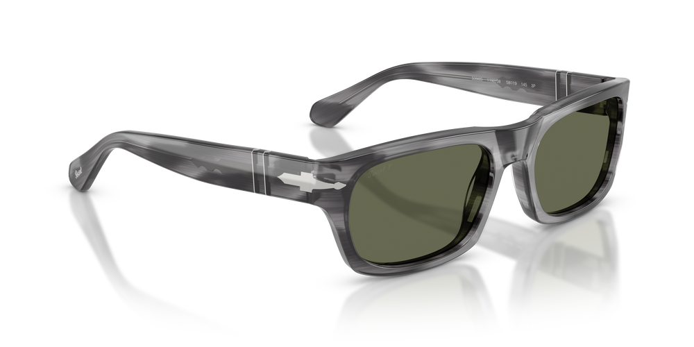 Persol PO3398S con Montatura Striato Grigio e Lenti Verde - Immagine 3