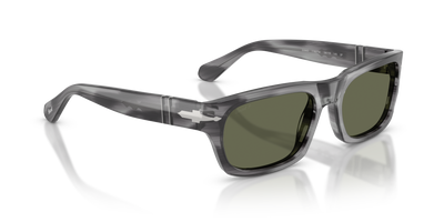 Persol PO3398S con Montatura Striato Grigio e Lenti Verde - Immagine 3