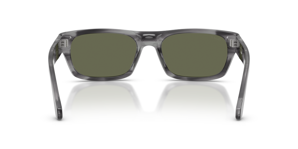 Persol PO3398S con Montatura Striato Grigio e Lenti Verde - Immagine 5
