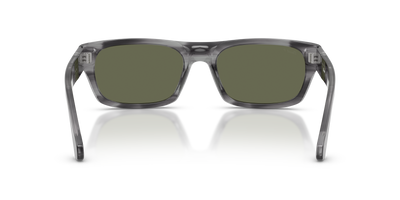 Persol PO3398S con Montatura Striato Grigio e Lenti Verde - Immagine 5