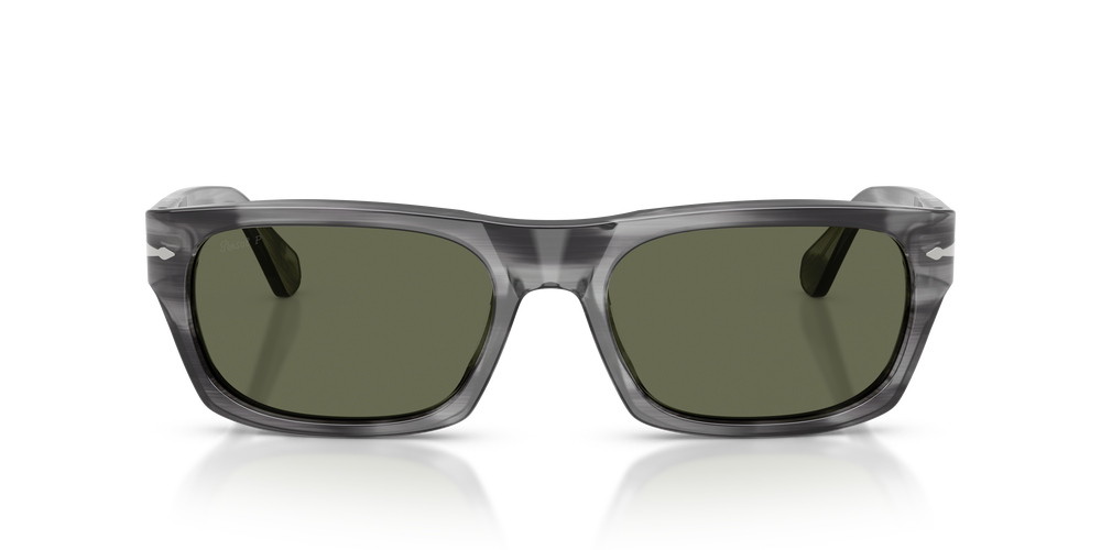 Persol PO3398S con Montatura Striato Grigio e Lenti Verde - Immagine 2