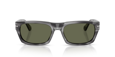 Persol PO3398S con Montatura Striato Grigio e Lenti Verde - Immagine 2
