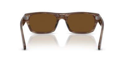 Persol PO3398S avec Monture Rayé Marron et Verres Brun - Image 5