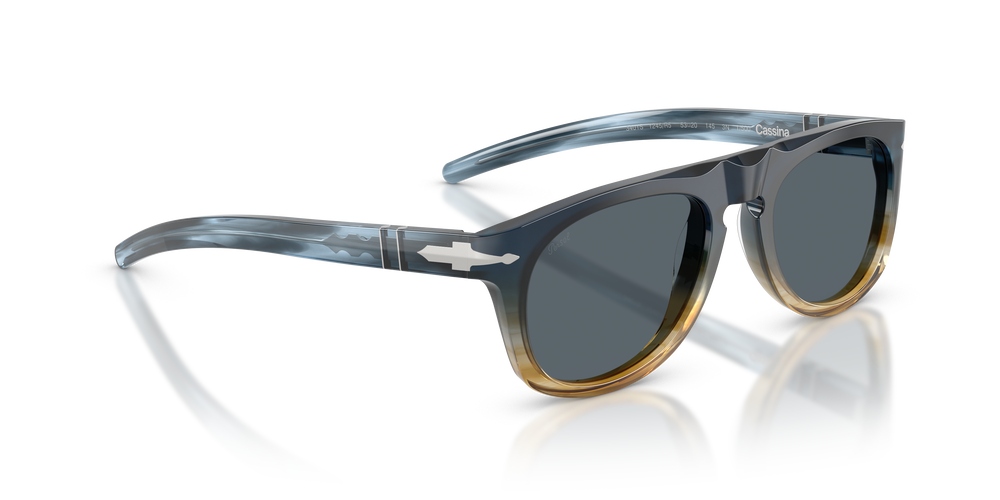 Persol PO3401S - Persol &amp; Cassina Limited Edition with Blue Striped Sand Frame and Blue Lenses - Image 3