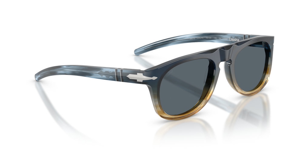 Persol PO3401S - Persol &amp; Cassina Limited Edition with Blue Striped Sand Frame and Blue Lenses - Image 3