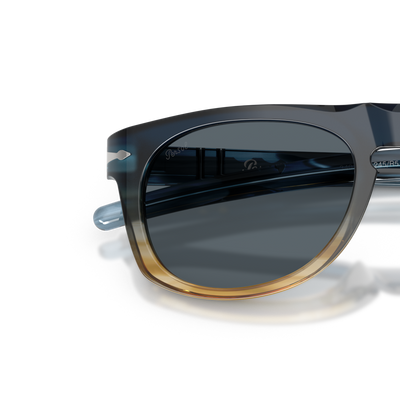 Persol PO3401S - Persol &amp; Cassina Limited Edition with Blue Striped Sand Frame and Blue Lenses – Variant Image
