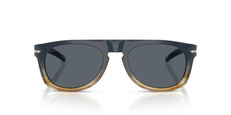 Visit PO3401S - Persol &amp; Cassina Limited Edition with Blue Striped Sand Frame and Blue Lenses