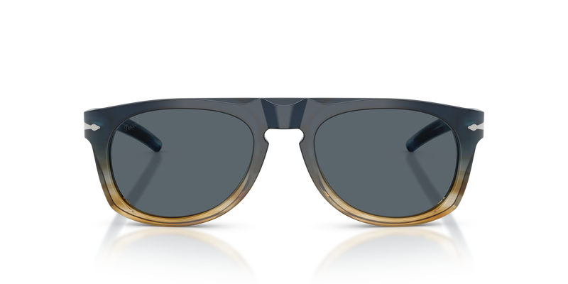 Visit PO3401S - Persol &amp; Cassina Limited Edition with Blue Striped Sand Frame and Blue Lenses