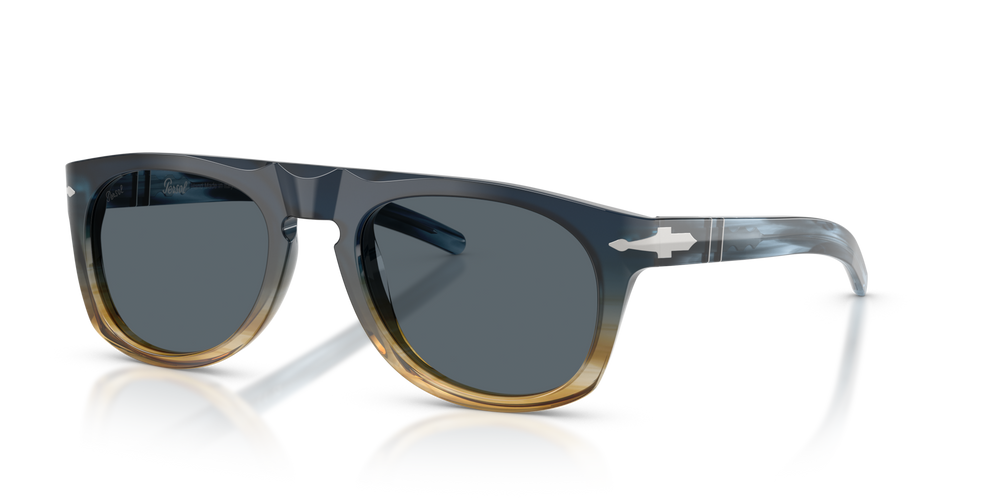 Persol PO3401S - Persol &amp; Cassina Limited Edition with Blue Striped Sand Frame and Blue Lenses - Image 1