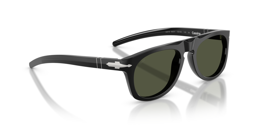 Persol PO3401S - Persol &amp; Cassina Collection con Montatura Nero e Lenti Verde - Immagine 3