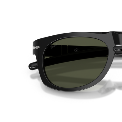 Persol PO3401S - Persol &amp; Cassina Collection with Black Frame and Green Lenses – Variant Image
