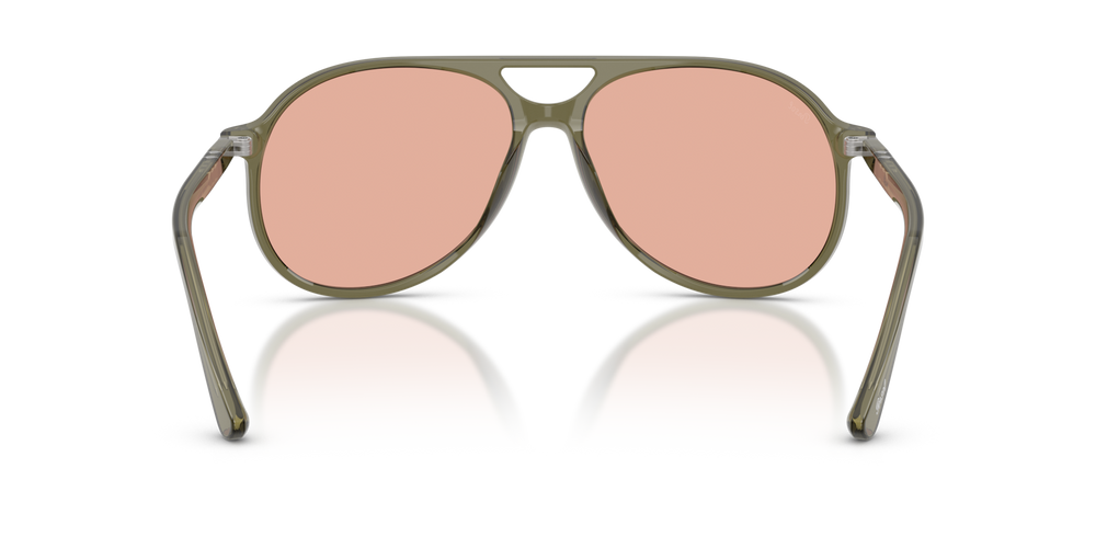 Persol PO3403S - Walter avec Monture Transparent Oliva Green et Verres Orange - Image 5