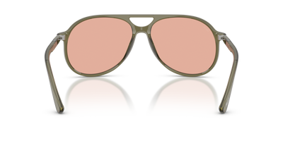Persol PO3403S - Walter avec Monture Transparent Oliva Green et Verres Orange - Image 5