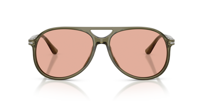 Persol PO3403S - Walter avec Monture Transparent Oliva Green et Verres Orange - Image 2