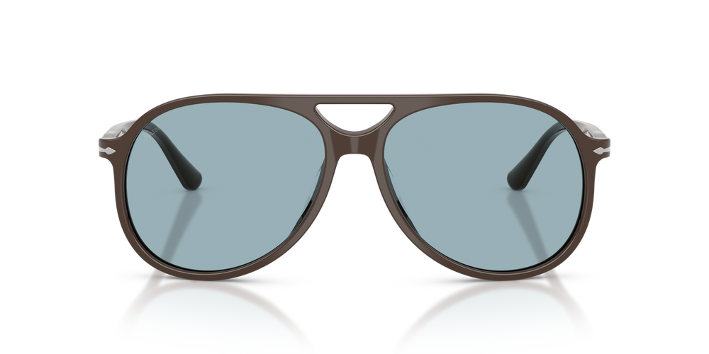 Persol PO3403S - Walter with Solid Brown Frame and Blue Lenses - Image 2