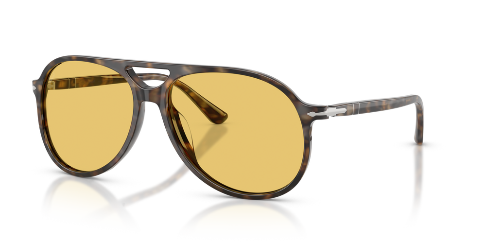 Persol PO3403S - Walter with Dark Havana Frame and Yellow Lenses - Image 1