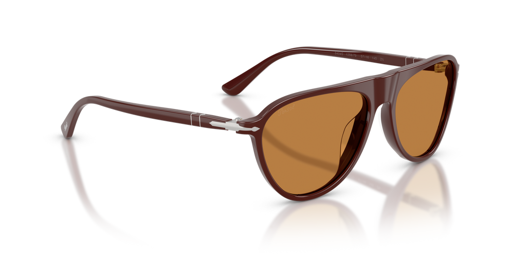 Persol PO3404S with Solid Bordeaux Frame and Brown Lenses - Image 3