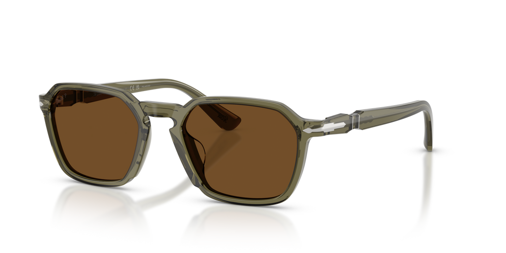 Persol PO3414S with Oliva Green Frame and Brown Lenses - Image 1